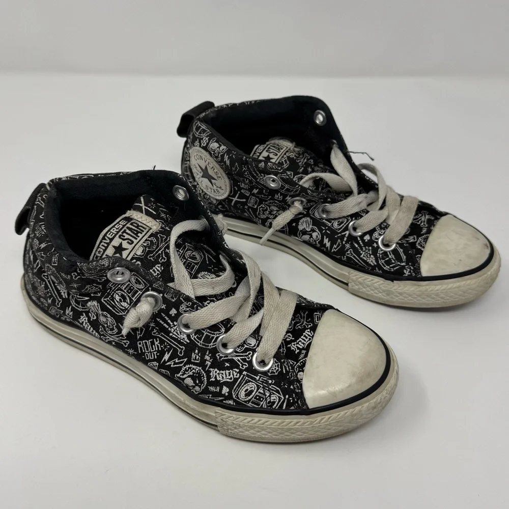 Converse Rock’n’Roll‎ Drum Sneakers, juniors 2, punk, skater, music, band, skull